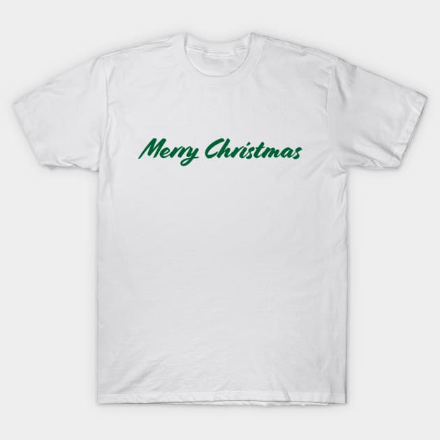 Merry Christmas - Green T-Shirt by KneppDesigns